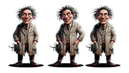 Fototapeta premium Trio of Cartoon Cavemen: Prehistoric Characters for Children's Education and Entertainment Media