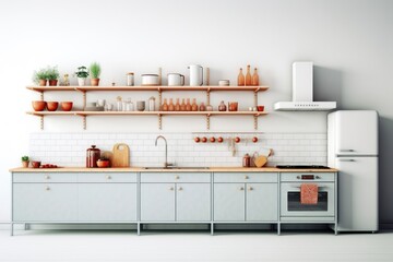 Kitchen refrigerator appliance furniture.