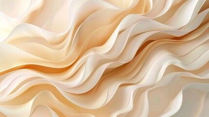 Obraz premium Abstract background with soft, flowing, beige and white waves.
