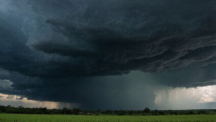 Broll timelapse of dramatic dark storm clouds advancing over the Melbourne skyline