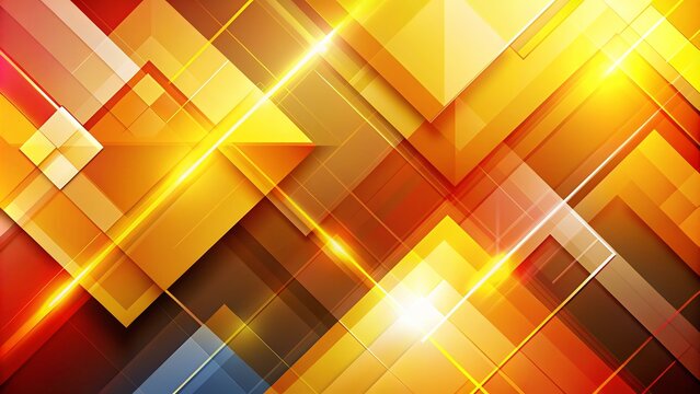 This web banner showcases a captivating gradient of yellow, orange, and red with geometric elements, creating a sleek and futuristic aesthetic.