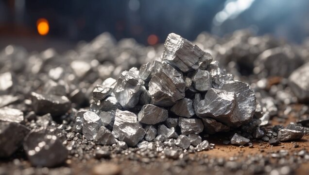 Raw Zinc Ore A CloseUp Examination of Unprocessed Wealth in the Mining Industry.