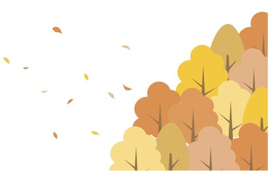 紅葉の背景フレームイラスト