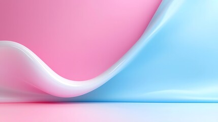 A smooth blend of pink and blue colors creating an elegant background with soft curves for modern designs.