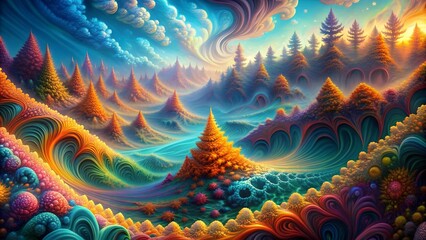 Fractal Landscape: A Journey Through a Recursive Dimension  Generative AI