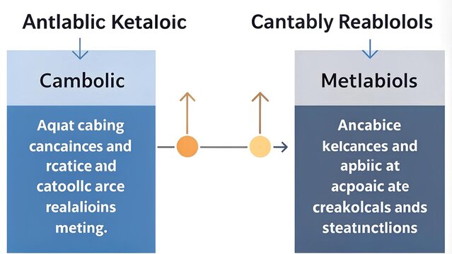 Anabolic vs. Catabolic Reactions: A Visual Comparison of Metabolic Pathways  AI Generated