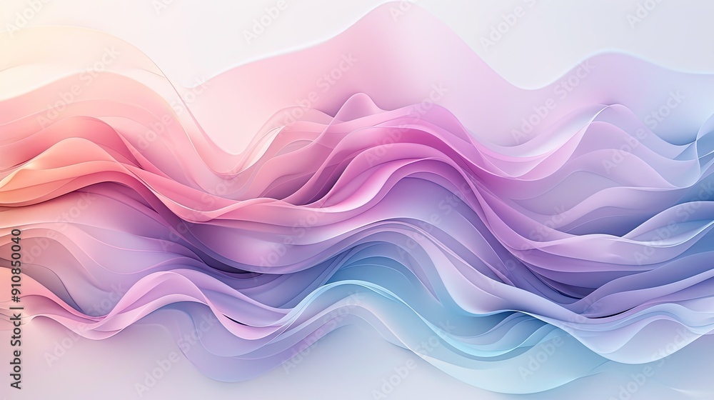 Aufkleber abstract background with serene smooth lines