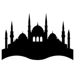 Silhouette of mosque