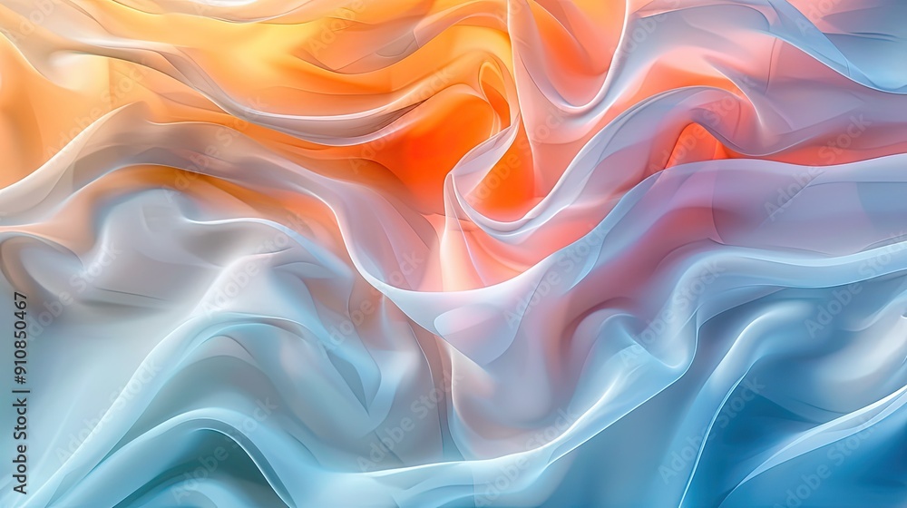 Poster abstract background with serene smooth lines
