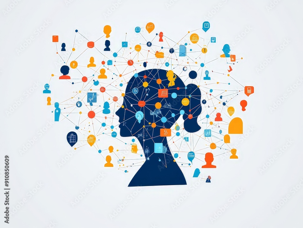 Poster data-driven decision making insights for business optimization - minimalist flat vector illustration