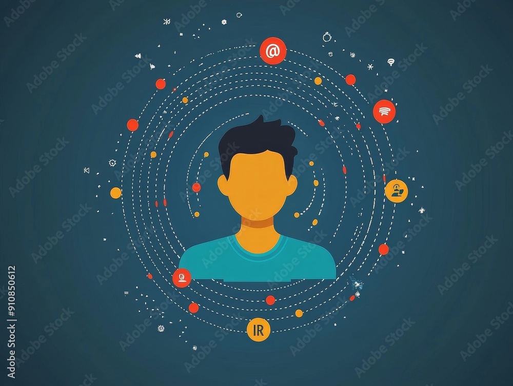 Poster data-driven decision making insights for business success - minimalist flat vector illustration of b
