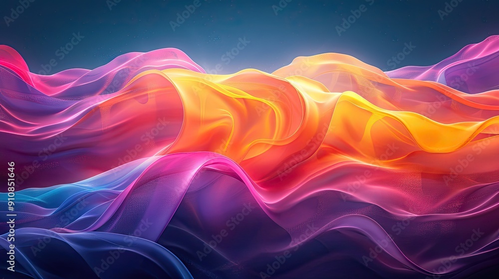 Poster abstract background with serene smooth lines