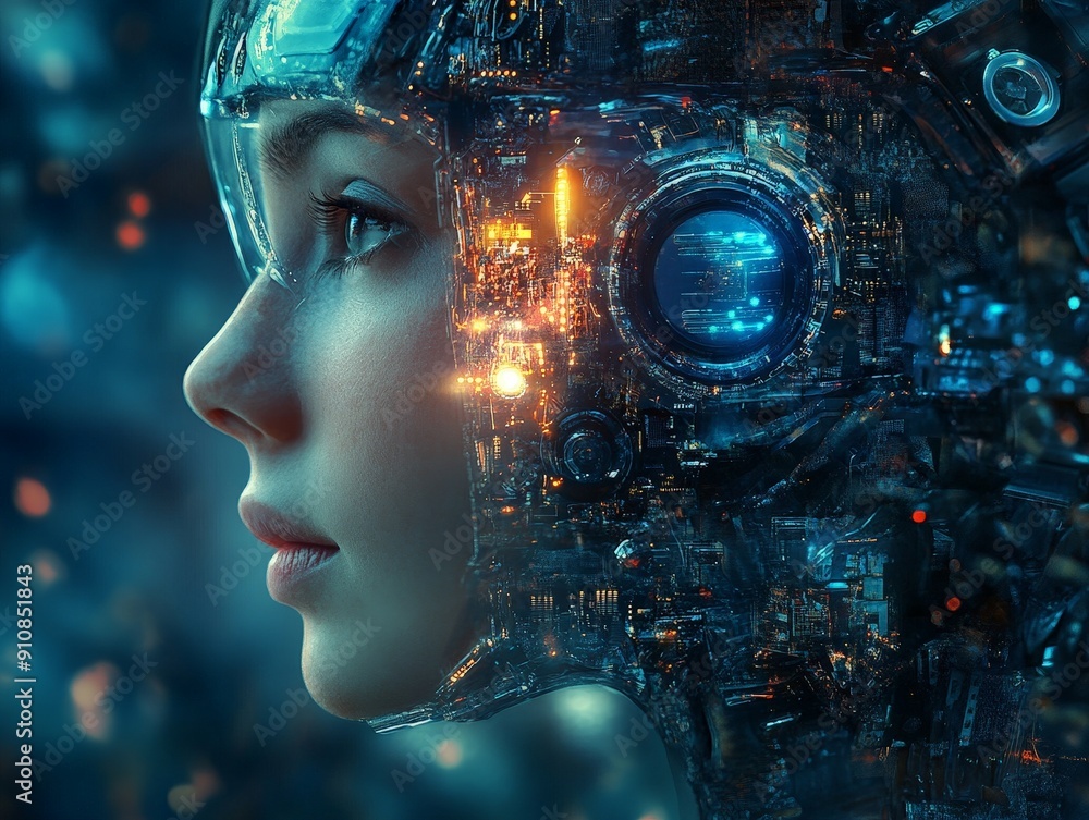 Poster harmonious fusion: human-machine collaboration in abstract surreal composition