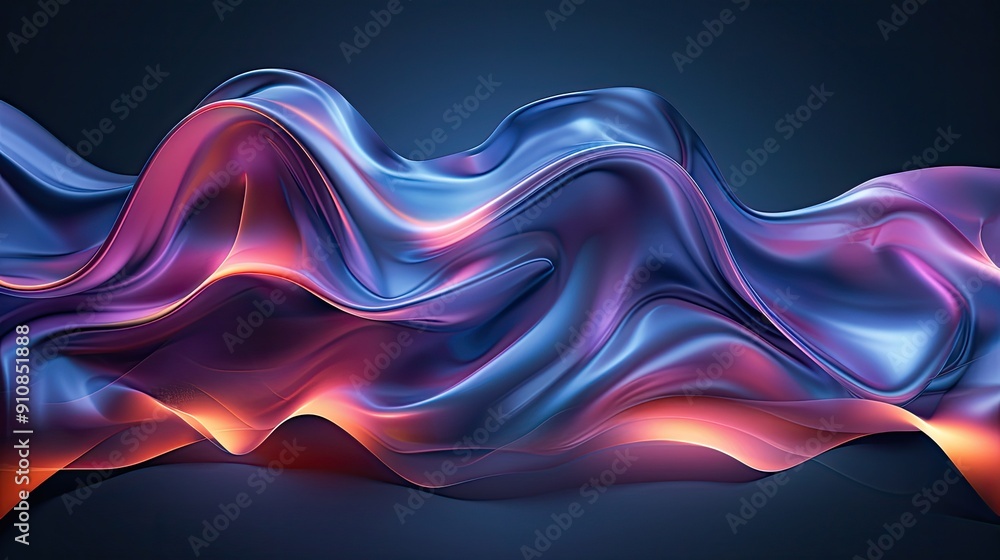 Poster abstract background with serene smooth lines