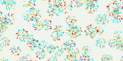 Light blue, red vector pattern with colored snowflakes.