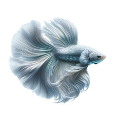 Fototapeta premium Shimmering Silver Betta Fish
