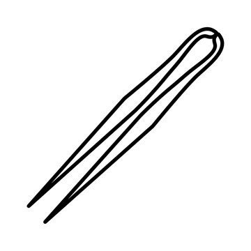 recommend clip art: ピンセットの線画アイコン