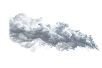 Air wind white cloud, a tornado of effect isolated on transparent background. Generative AI