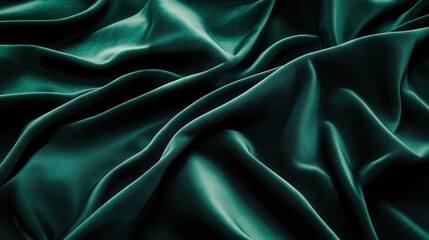 Obraz premium Luxurious velvet texture in deep emerald green with a subtle sheen