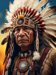 Fototapeta premium background about Indigenous People's Day, 4k, photorealistic, copy-space with generative ai