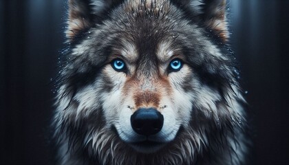 Obraz premium gray wolf portrait