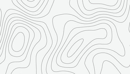 Background of the topographic map. Topographic map lines, contour background. Black and white abstract background.