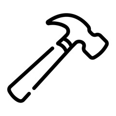 hammer Line Icon