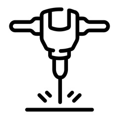 jackhammer Line Icon