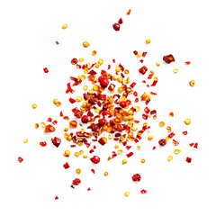 chilli flakes on a transparent background