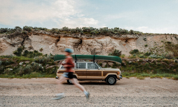 Trail Running Adventure with Vintage Jeep