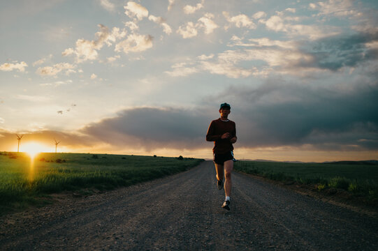 Morning Jog on a Dirt Road