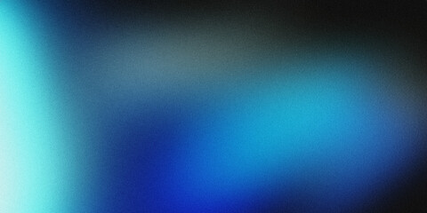 Obraz premium Blurry blue and black gradient with grainy texture abstract background