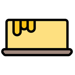 Butter Icon in Filled Line Style