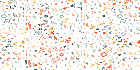 Abstract background with colored elements of different shapes. Can be used for paper, illustrations, flyers. Trend vector illustration