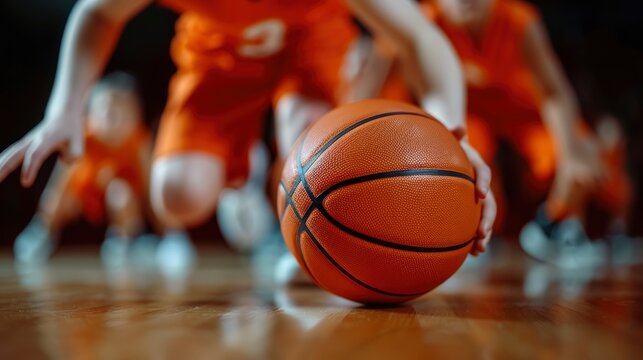 Youth Basketball Players In A Team, Participating In A Training Drill, Practicing Hard, Wallpaper Pictures, Background Hd