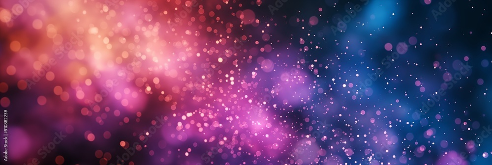 Aufkleber an abstract bokeh light pattern with vibrant hues, creating a visually appealing and energetic scene