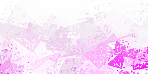 Light Purple vector background with triangles.