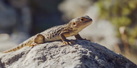 Fototapeta premium Lizard on Rock