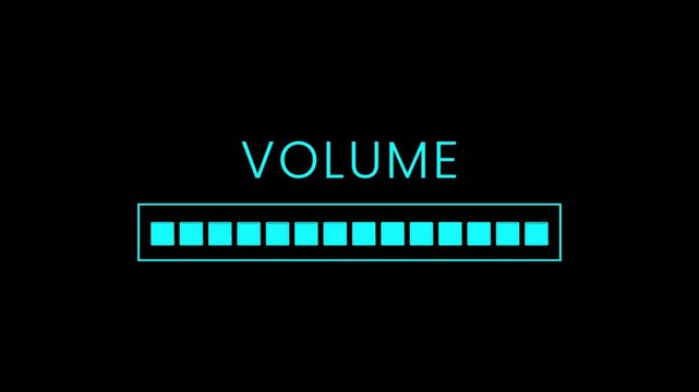 volume animation video effect on black background