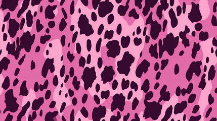 Obraz premium leopard print pattern, pink and purple color scheme, seamless patterns, background, wallpaper.