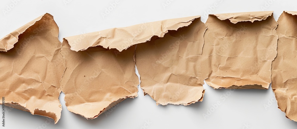 Poster torn paper and cardboard with text space on a white background. creative banner. copyspace image