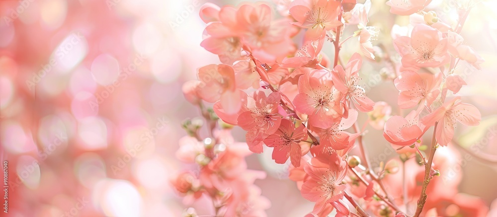 Aufkleber background with copy spaceimage filled with blooming flowers