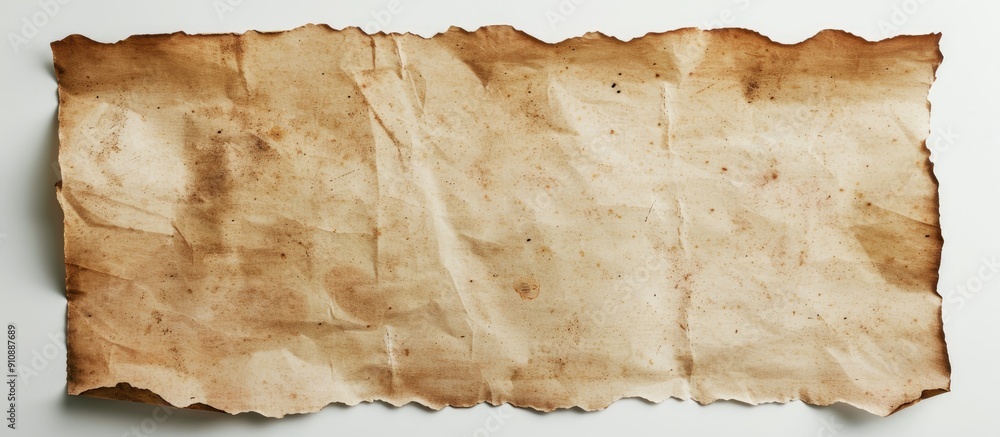 Aufkleber Vintage paper on a blank white background with copy space image