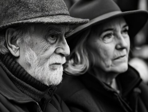 Couple in black and white
