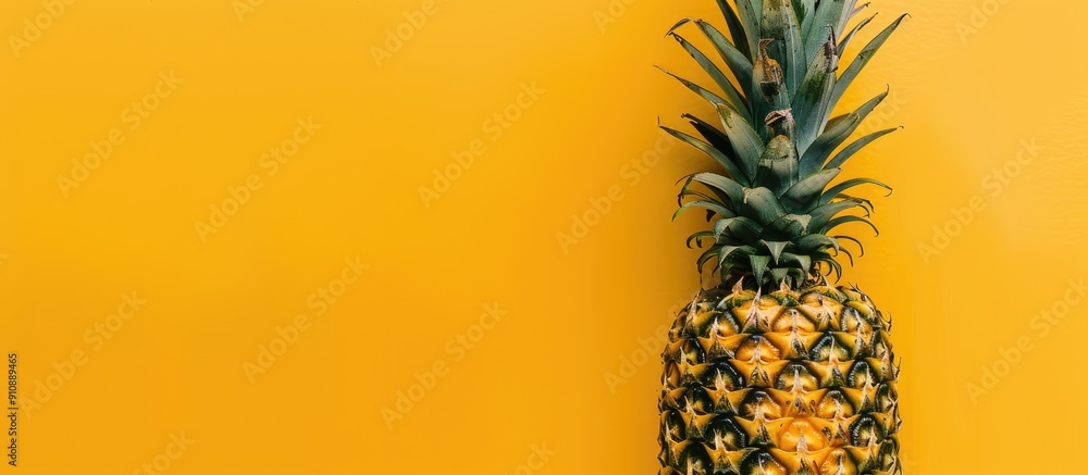 Aufkleber Pineapple is not only delicious but also healthy creating a beautiful copy space image