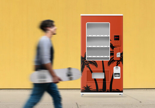 Vending Machine Mockup With Generative AI