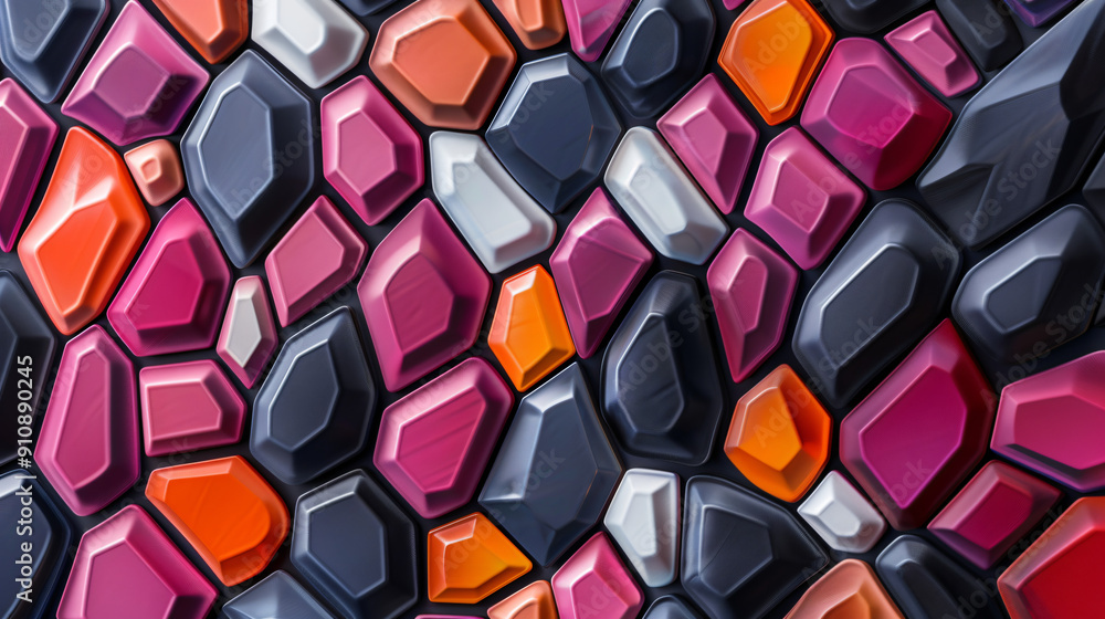 Fototapete modern and futuristic design with chaotic geometric shapes forming an abstract background