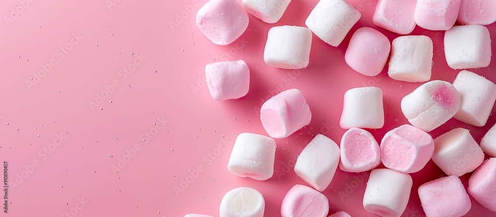 Poster marshmallows adoration with copy space image