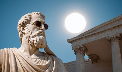 roman emperor statue, stoic Aura