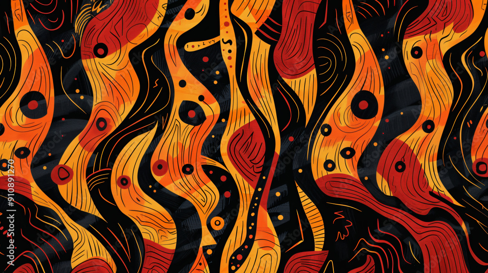 Poster vibrant abstract background featuring flowing organic shapes in a modern and dynamic design